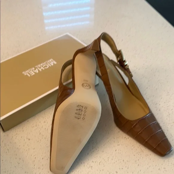 MICHAEL Michael Kors Brown Slingback Heels - Picture 3 of 5